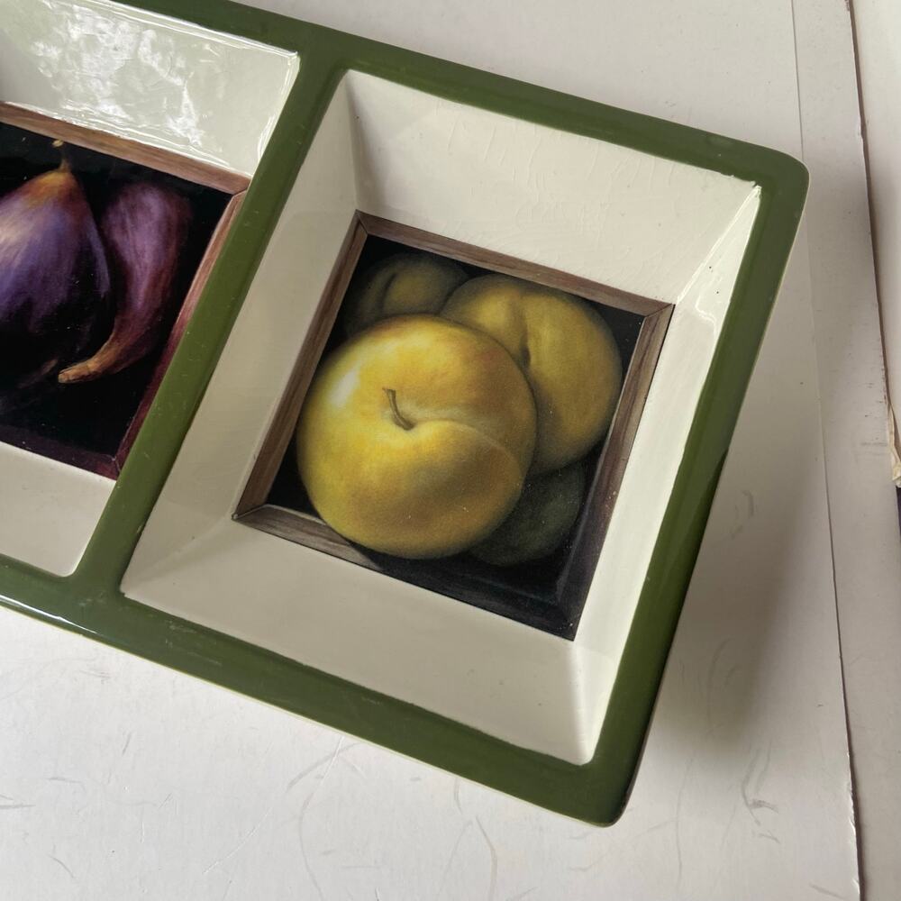 Certified International Fruit Gallery Relish Tray Jay Mercado Designs 18 3/4” - Picture 5 of 10